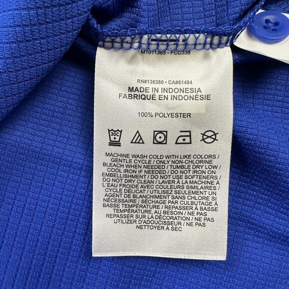 Atlanta Braves Polo Shirt Mens Medium Blue MLB Baseball Nike Dri-FIT Cooperstown - Picture 9 of 12